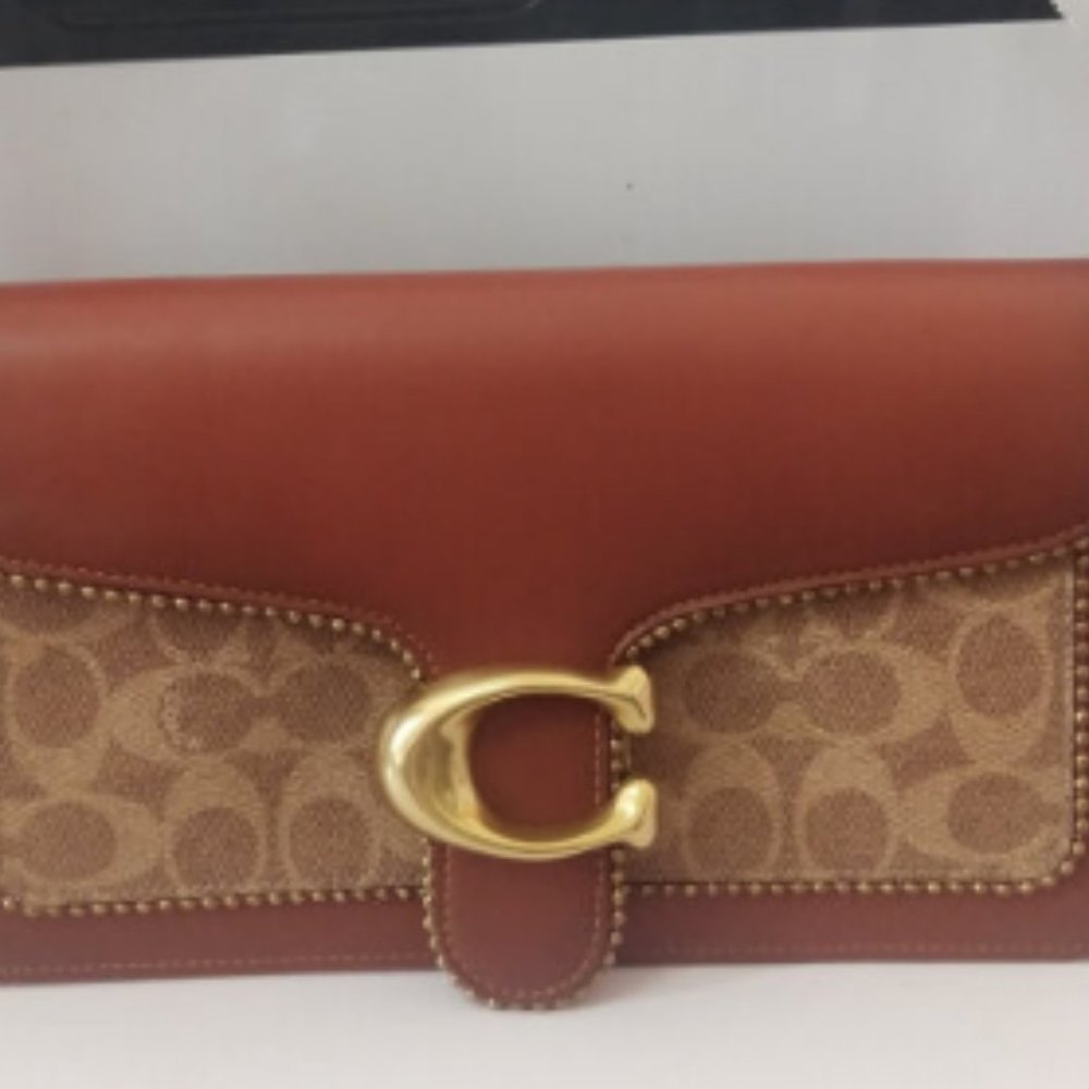 Coach luxury women's counter tabby series coated canvas with Leather Messenger B - Picture 12 of 12